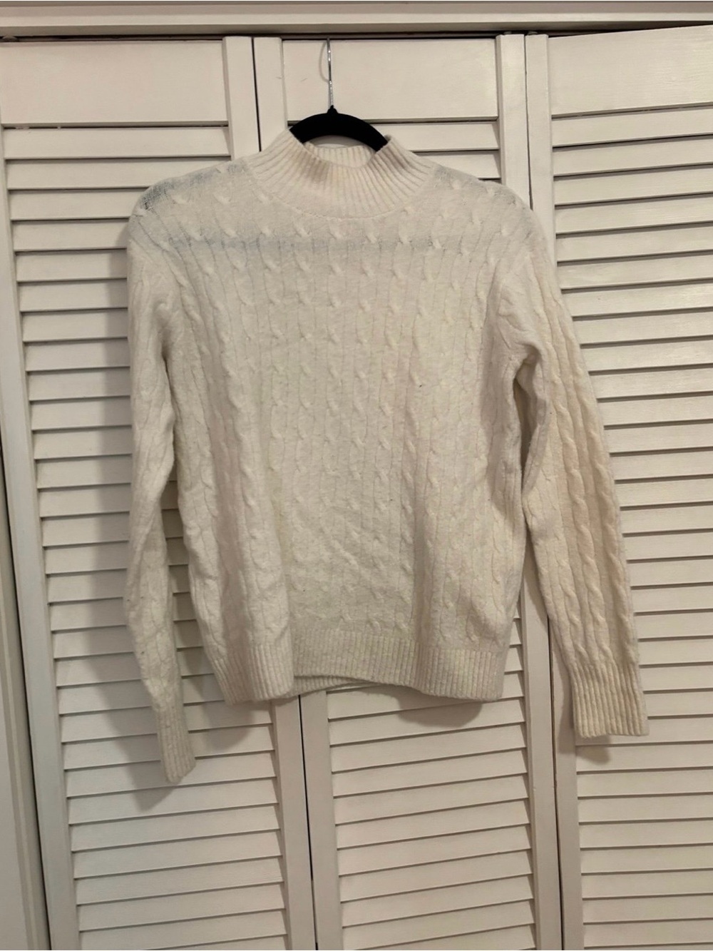 J. Crew Cream Cable Knit Sweater